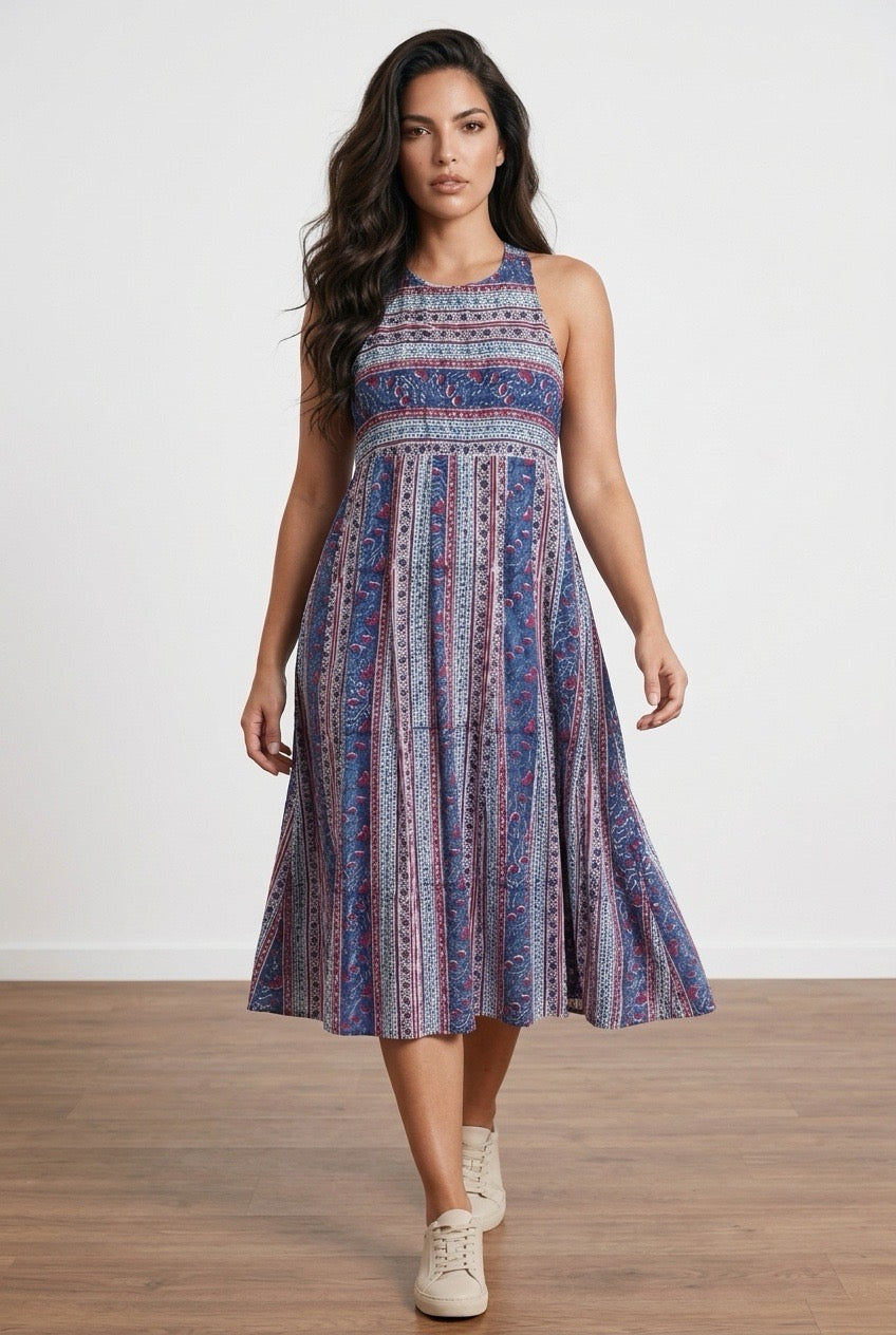 Pure soft cotton kurti with handblock print.