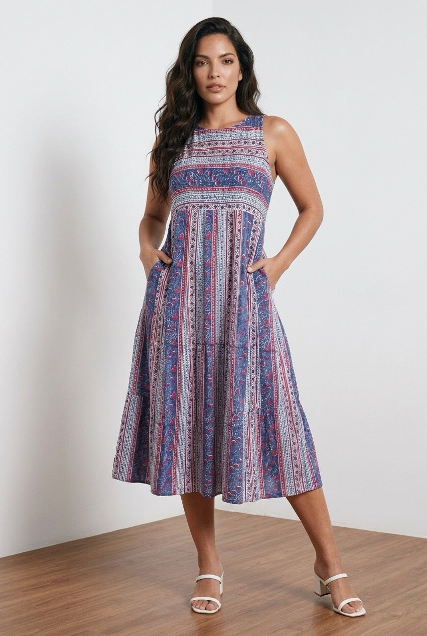 Pure soft cotton kurti with handblock print.