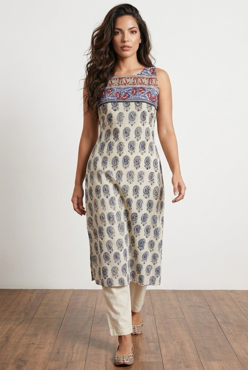 Pure cotton handblock kurti