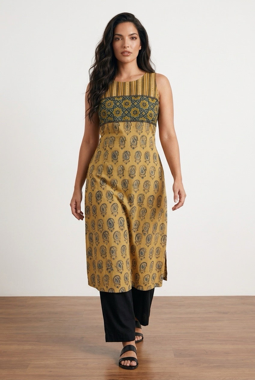 Pure Cotton handblock Kurti