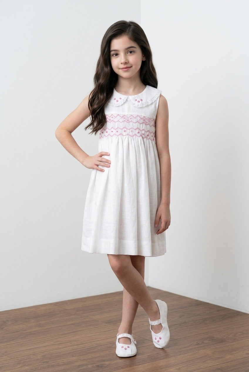 Frock with hand embroidery