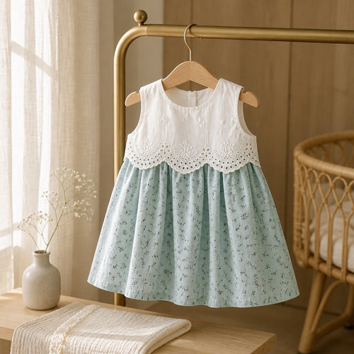 Cotton frock with lining on the yoke portion