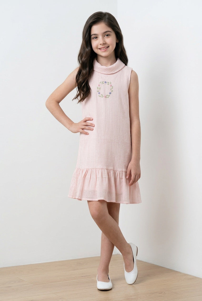 Frock with hand embroidery