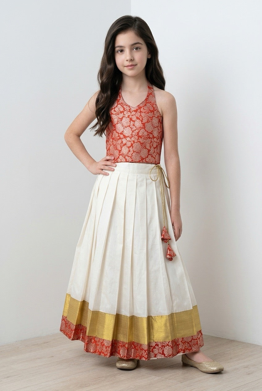 Onam outfit top & skirt.