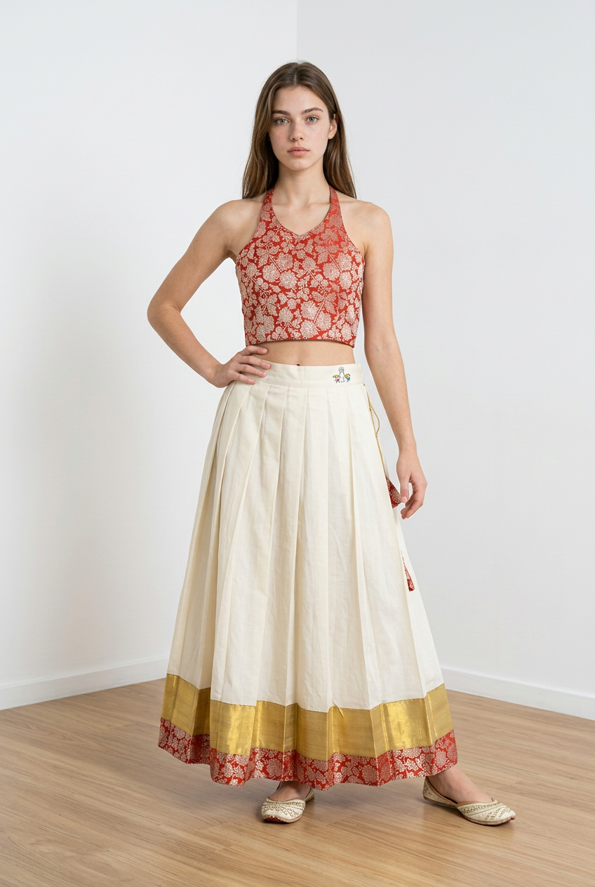 Onam outfit top & skirt