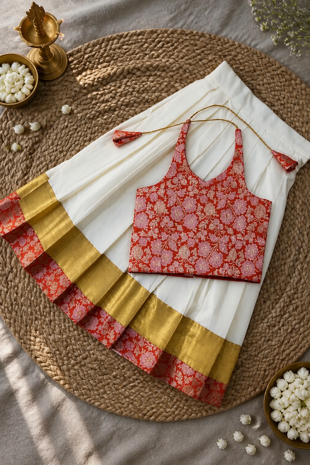 Onam outfit top & skirt.