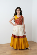 Onam girls top & skirt