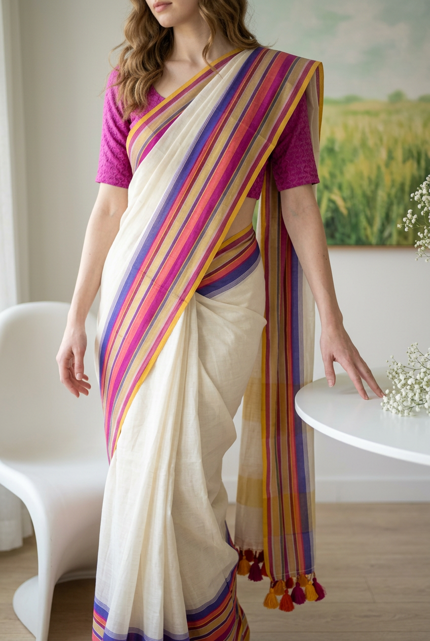Soft Mul Cotton Onam Saree
