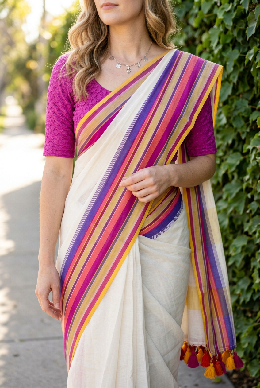 Soft Mul Cotton Onam Saree