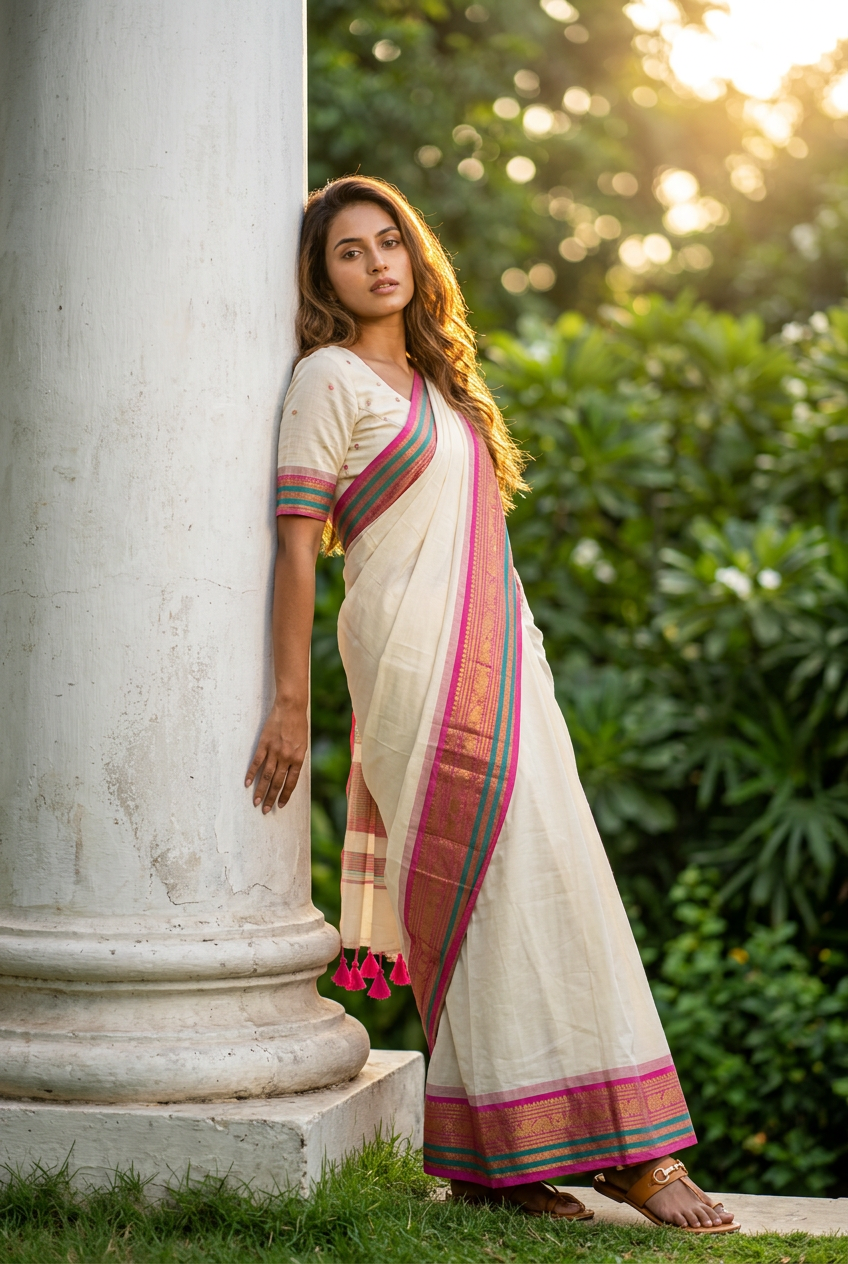 Soft Mul Cotton Onam Saree