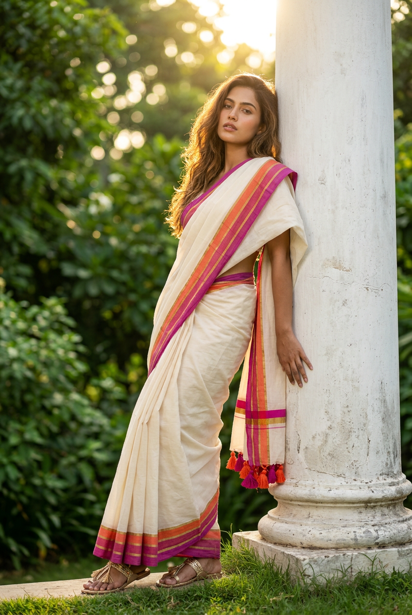 Soft Mul Cotton Onam Saree