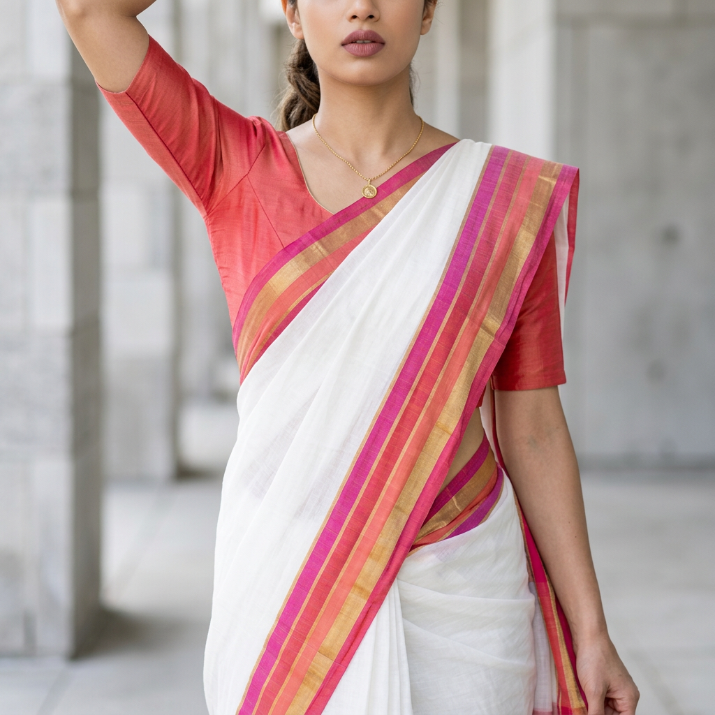 Soft Mul Cotton Onam Saree